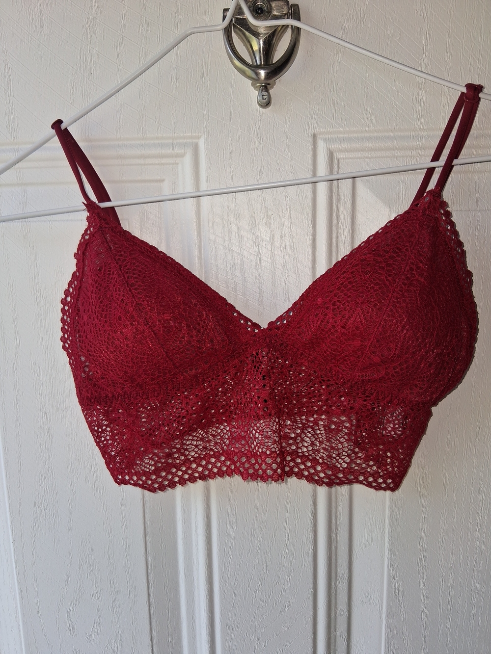 Victoria's Secret Crochet Lace Bralette - Burgundy